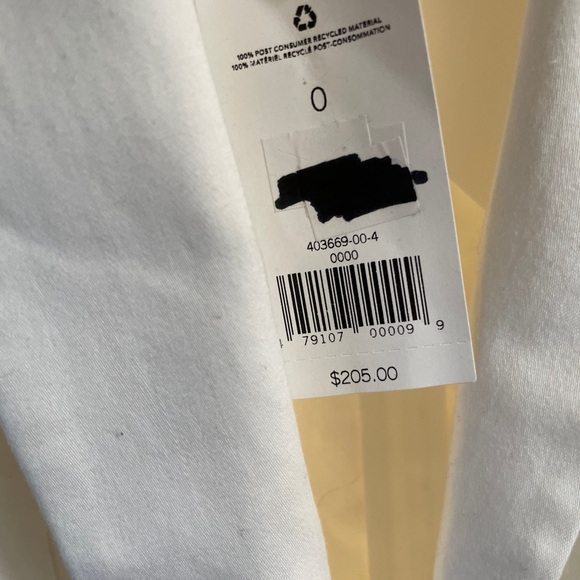 Banana Republic White Cotton Blazer, size 0 - Picture 3 of 3